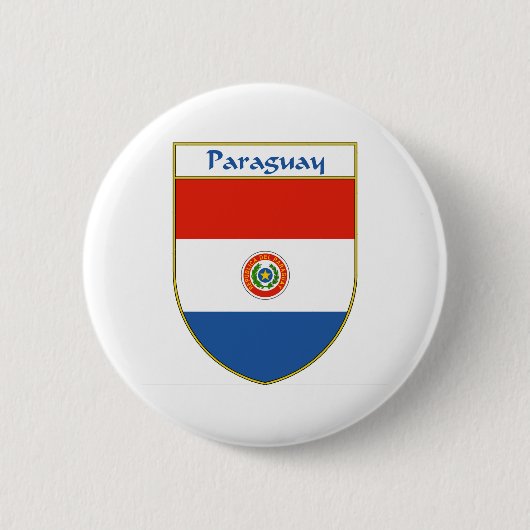 Paraguay-vlaggenschip Ronde Button 5,7 Cm (Voorkant)