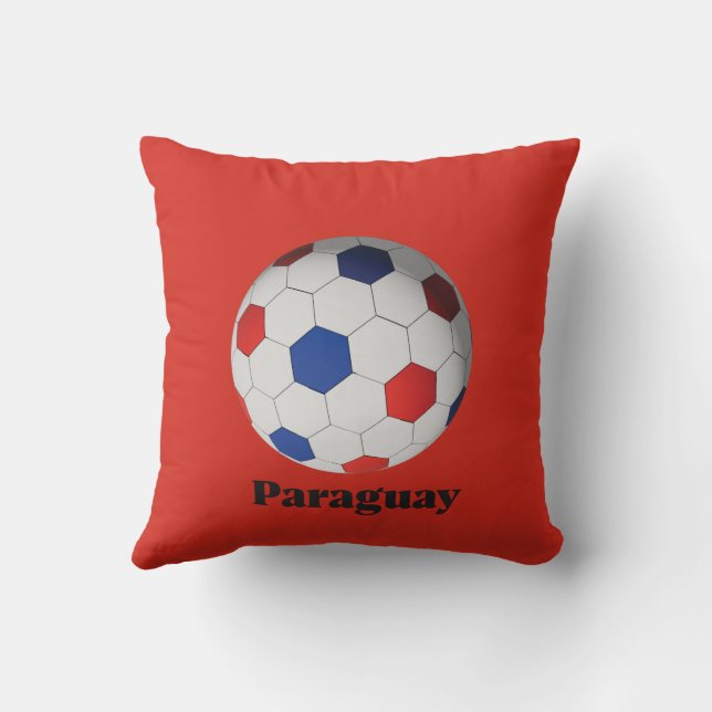 Paraguay Voetbal Kussen (Achterkant)