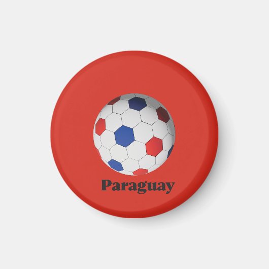Paraguay Voetbal Magneet (Voorkant)