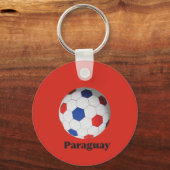 Paraguay voetbal sleutelhanger (Voorkant)