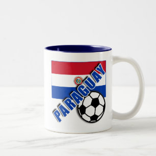 PARAGUAY World Soccer Fan Tshirts Tweekleurige Koffiemok