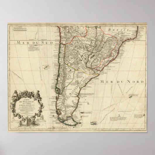 Paraguay, Zuid-Amerika Poster (Voorkant)