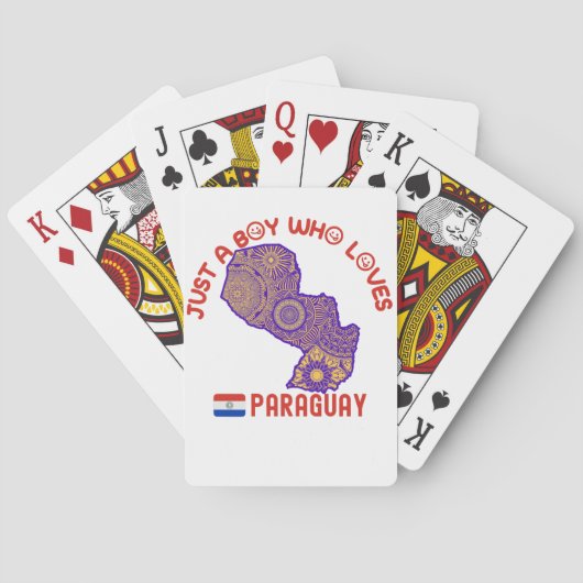 Paraguay Zuid-Amerikaans land Pokerkaarten (Achterkant)