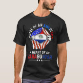 Paraguayaans-Amerikaans-Amerikaanse trots op de bu T-shirt (Voorkant)