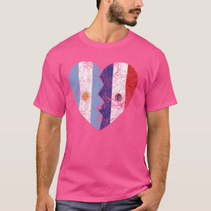 Paraguayaanse Argentijnse Vlag Hart Argentinië Par T-shirt