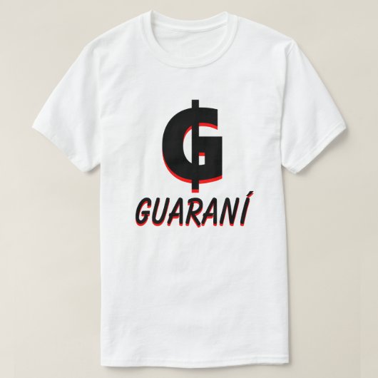 ₲ Paraguayaanse garnaal wit T-shirt (Design voorkant)