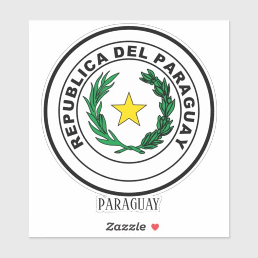 Paraguayaanse nationale wapenschild patriottisch sticker (Vel)
