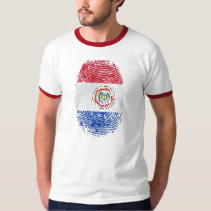 Paraguayaanse vingerafdruk vlag 100% Paraguayaanse T-shirt