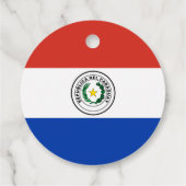 Paraguayaanse vlag bedankjes labels (Achterkant)