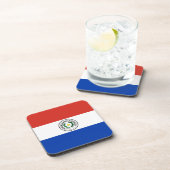 Paraguayaanse vlag bier onderzetter (Rechterzijde)
