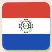 Paraguayaanse vlag bier onderzetter (Voorkant)