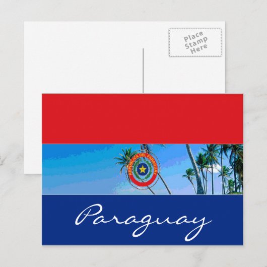 Paraguayaanse vlag briefkaart (Voorkant / Achterkant)