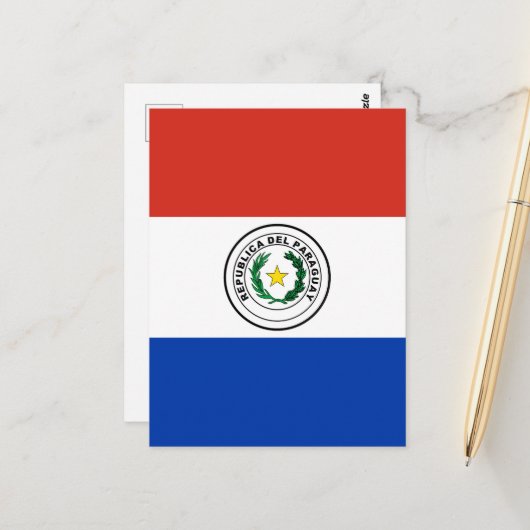 Paraguayaanse vlag briefkaart (Voorkant / Achterkant in situ)