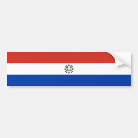 Paraguayaanse vlag bumpersticker (Voorkant)