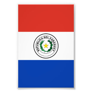Paraguayaanse vlag foto afdruk