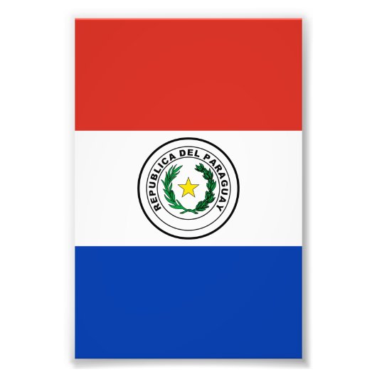 Paraguayaanse vlag foto afdruk (Voorkant)