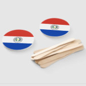 Paraguayaanse vlag handwaaier (Niet-gemonteerd)