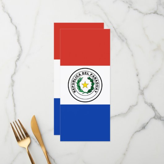 Paraguayaanse vlag menu (Voorkant / Achterkant in situ)