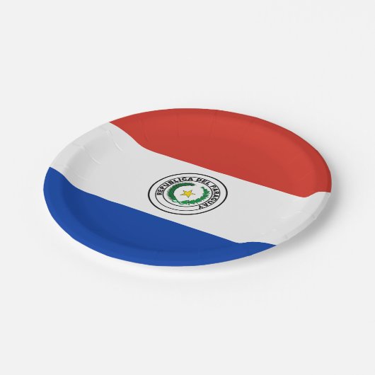 Paraguayaanse vlag papieren bordje (Gekanteld)