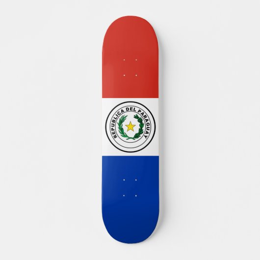 Paraguayaanse vlag persoonlijk skateboard (Voorkant)