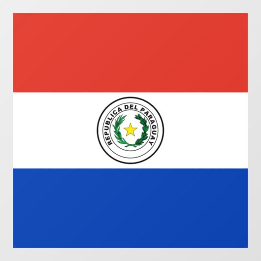 Paraguayaanse vlag raamsticker (Vel)