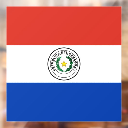 Paraguayaanse vlag raamsticker (Vel 2)