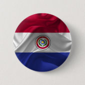 Paraguayaanse vlag ronde button 5,7 cm (Voorkant)