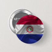 Paraguayaanse vlag ronde button 5,7 cm (Voorkant /achterkant)