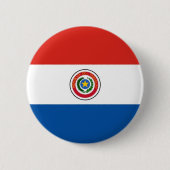Paraguayaanse vlag ronde button 5,7 cm (Voorkant)