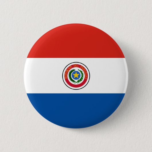 Paraguayaanse vlag ronde button 5,7 cm (Voorkant)