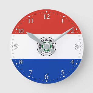Paraguayaanse vlag ronde klok