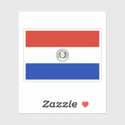 Paraguayaanse vlag sticker (Vel)