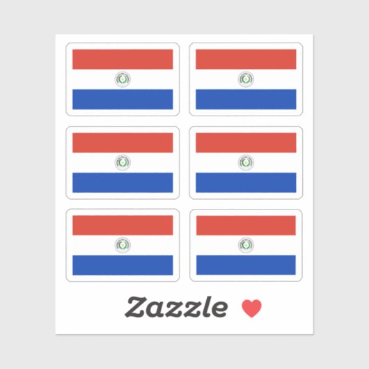 Paraguayaanse vlag sticker (Vel)