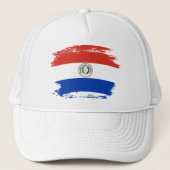 Paraguayaanse vlag trucker pet (Voorkant)