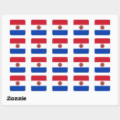 Paraguayaanse vlag vierkante sticker (Vel)