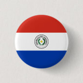 Paraguayaanse vlag, Vlag van Paraguay Ronde Button 3,2 Cm (Voorkant)