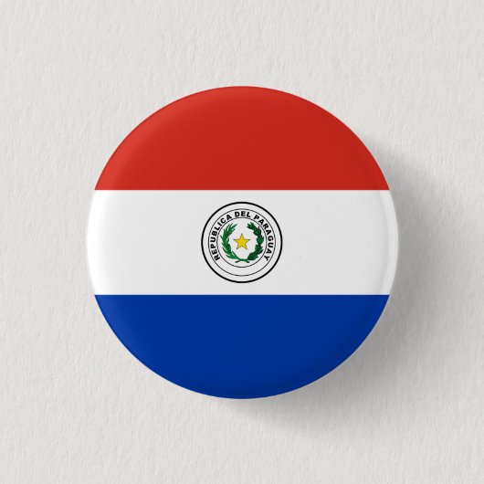 Paraguayaanse vlag, Vlag van Paraguay Ronde Button 3,2 Cm (Voorkant)