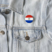 Paraguayaanse vlag, Vlag van Paraguay Ronde Button 3,2 Cm (In situ)