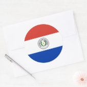 Paraguayaanse vlag, Vlag van Paraguay Ronde Sticker (Envelop)