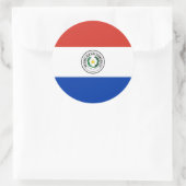 Paraguayaanse vlag, Vlag van Paraguay Ronde Sticker (Tas)