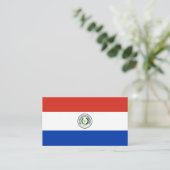 Paraguayaanse vlag, Vlag van Paraguay Visitekaartje (Staand voorkant)