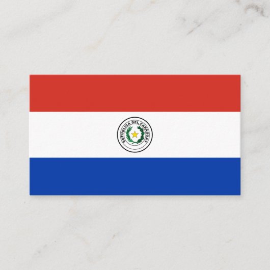 Paraguayaanse vlag, Vlag van Paraguay Visitekaartje (Voorkant)