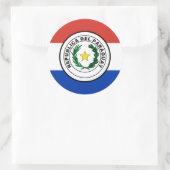 Paraguayaanse vlag & zegel, Vlag van Paraguay Ronde Sticker (Tas)