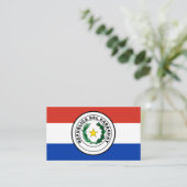 Paraguayaanse vlag & zegel, Vlag van Paraguay Visitekaartje (Staand voorkant)