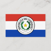Paraguayaanse vlag & zegel, Vlag van Paraguay Visitekaartje (Voorkant)