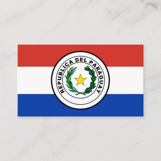 Paraguayaanse vlag & zegel, Vlag van Paraguay Visitekaartje (Voorkant)
