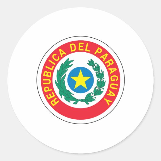 Paraguayaanse wapenstilstand ronde sticker (Voorkant)