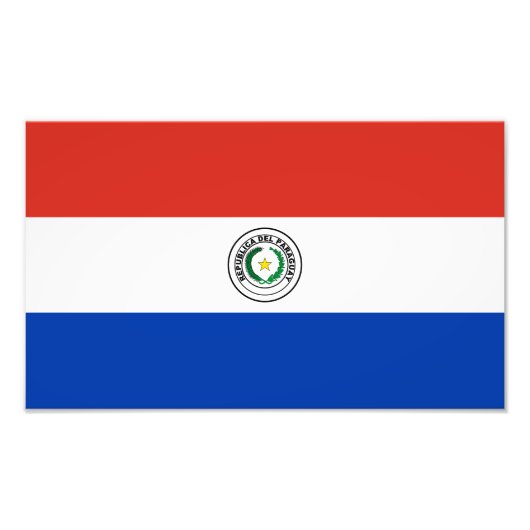 Paraguayese vlag foto afdruk (Voorkant)