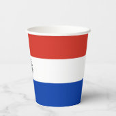 Paraguayese vlag papieren bekers (Achterkant)