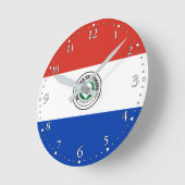Paraguayese vlag ronde klok (Hoek)